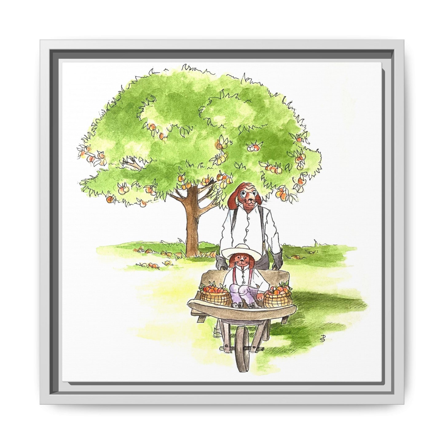 Dogi Fun Matte Canvas Framed