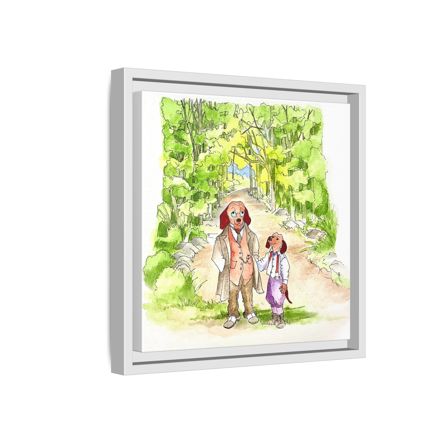 Dogi Fun Matte Canvas Framed
