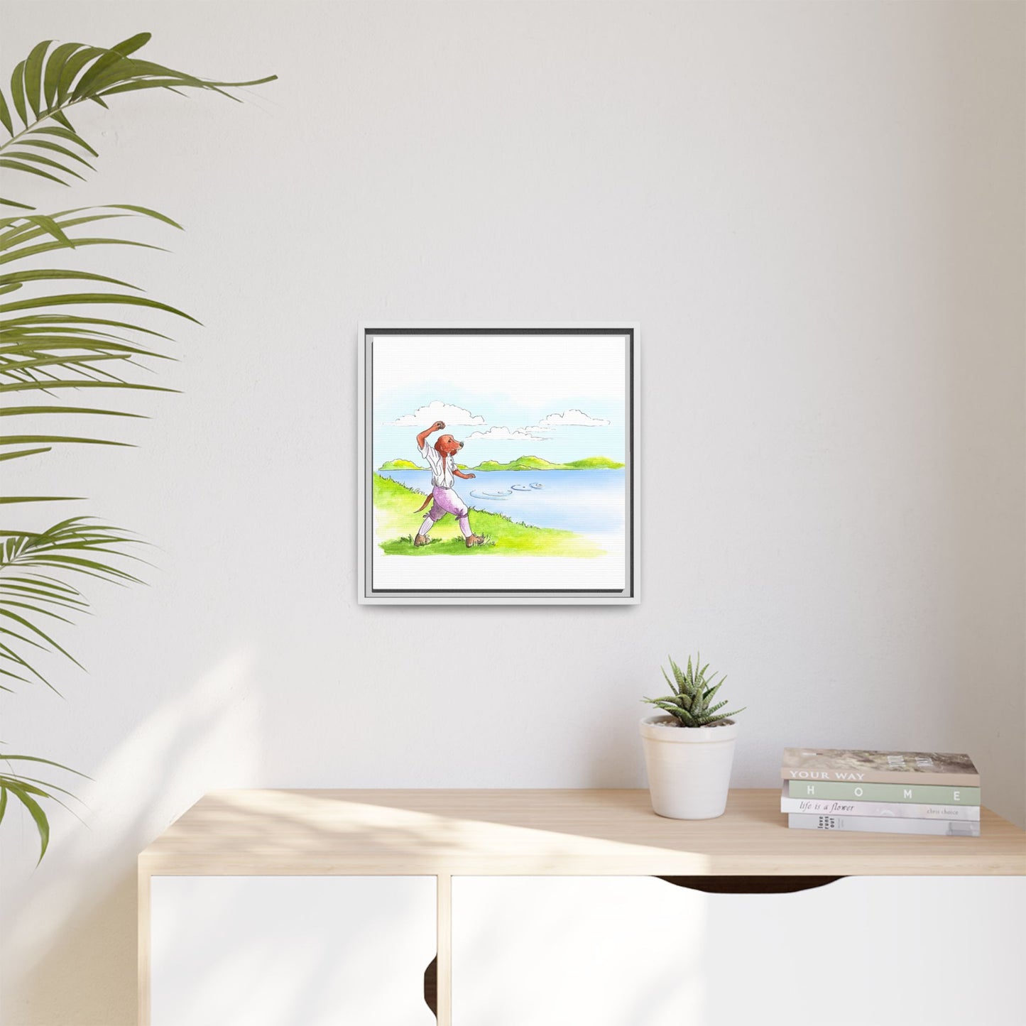 Dogi Fun Matte Canvas Framed