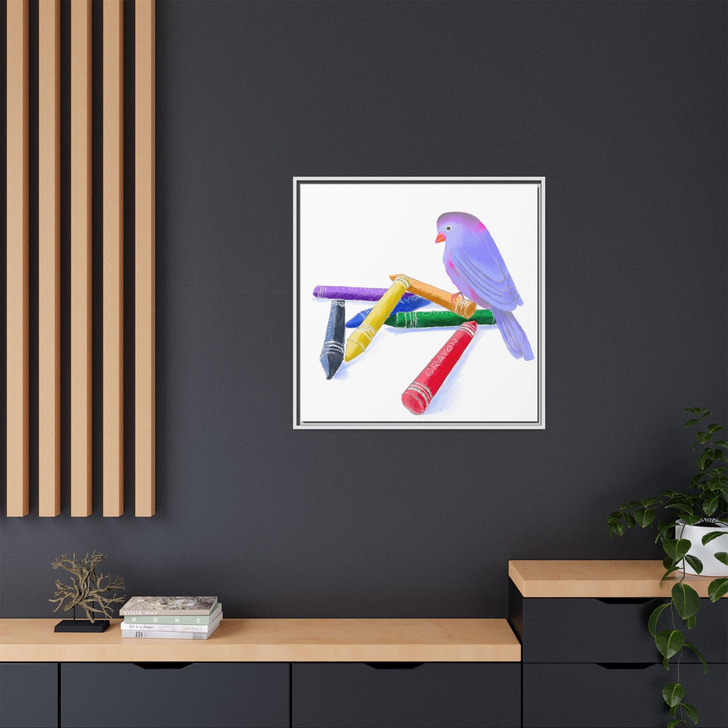 Jolly Birds Matte Canvas Framed
