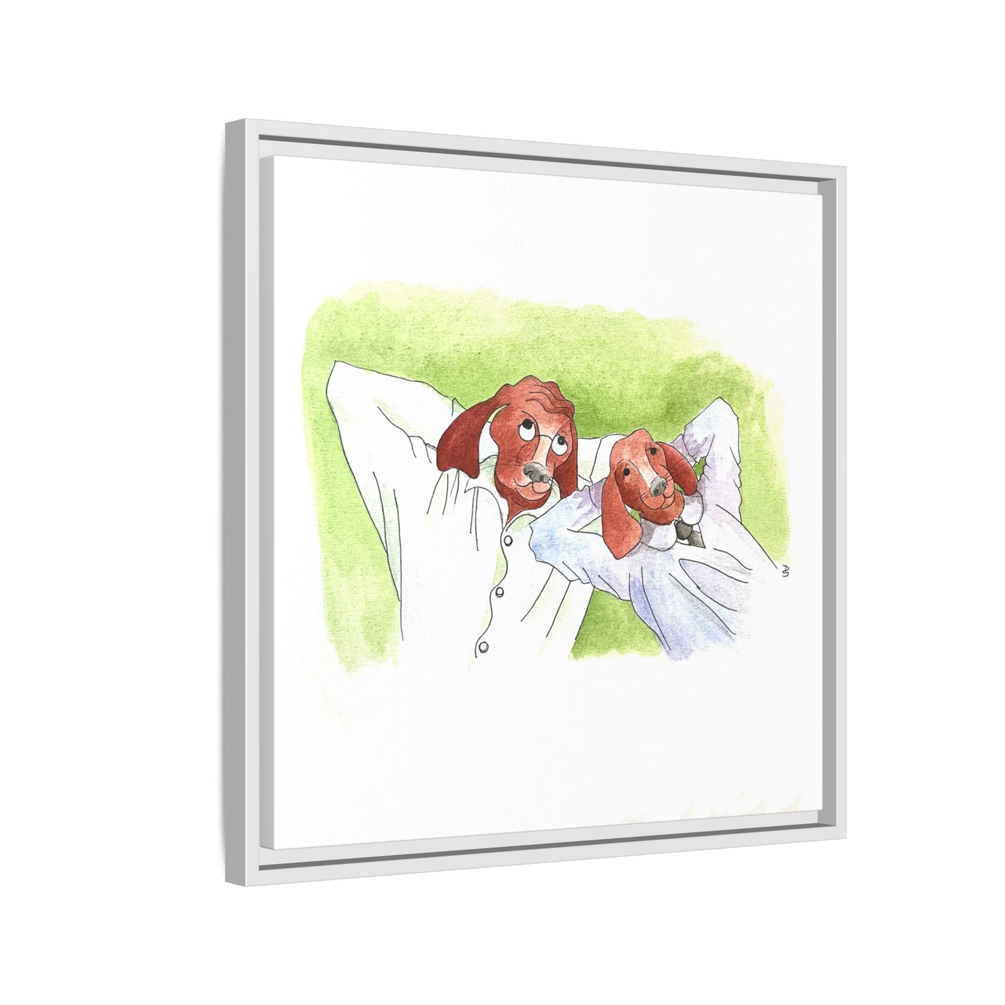 Dogi Fun Matte Canvas Framed