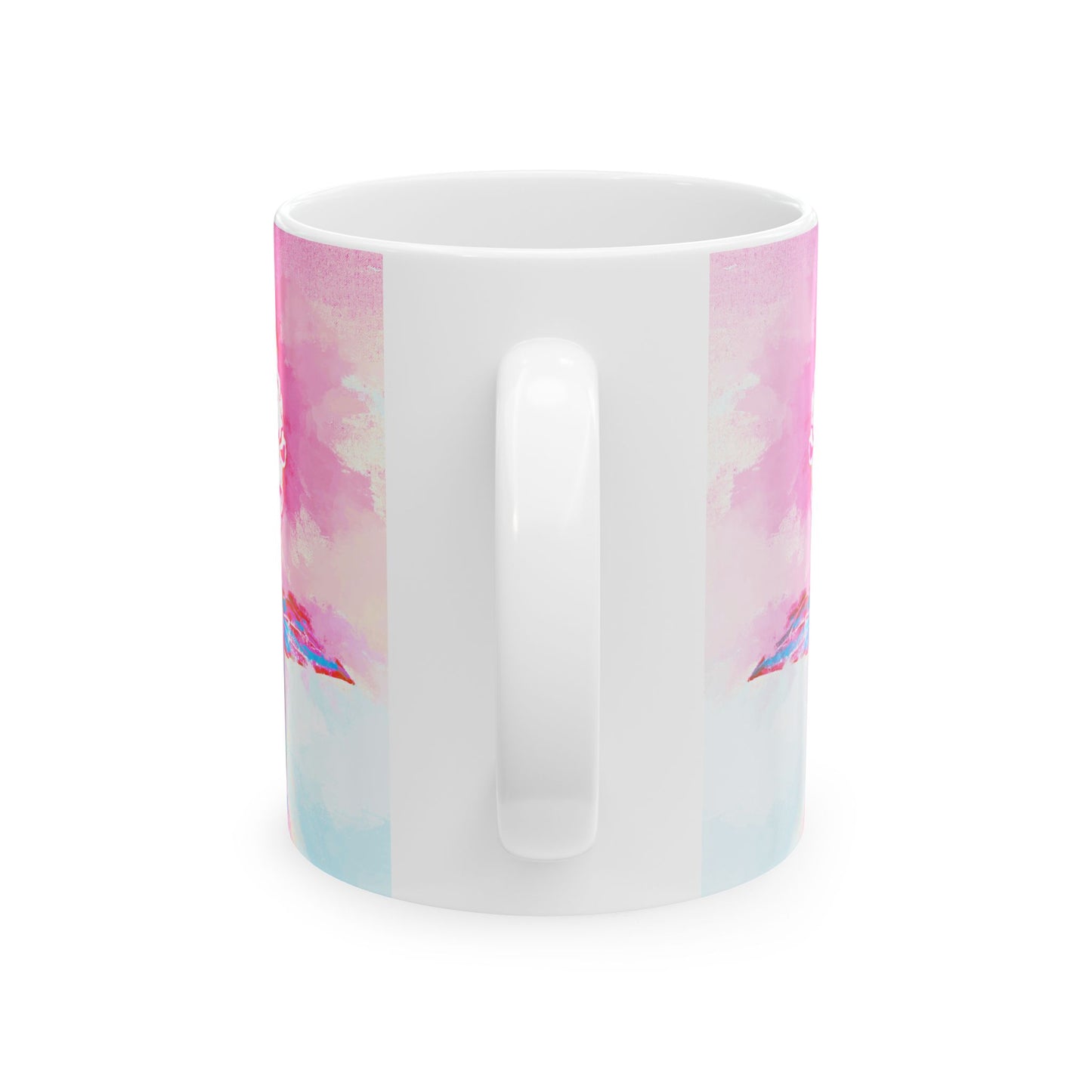 Zinnia Color Splash Mug Pink “Dare to Live”