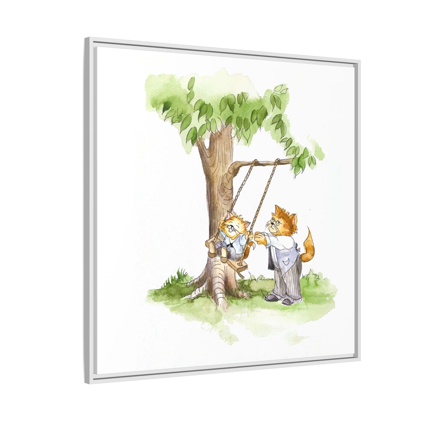 Kitty Fun Matte Canvas Framed