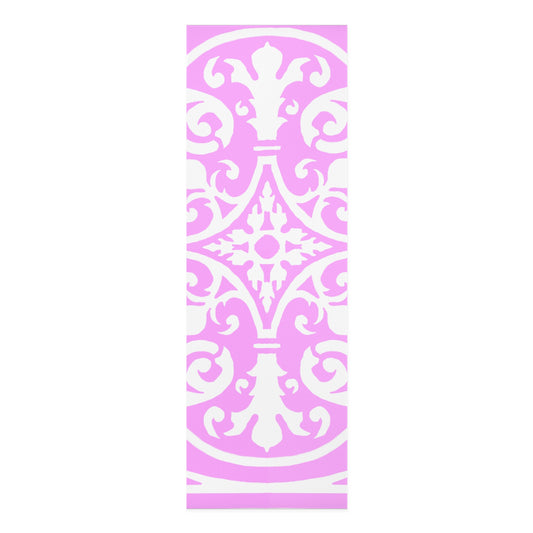 Scrollwork Exercise Mat Pink