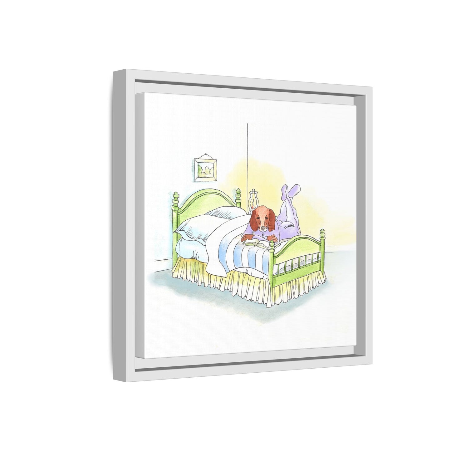 Dogi Fun Matte Canvas Framed