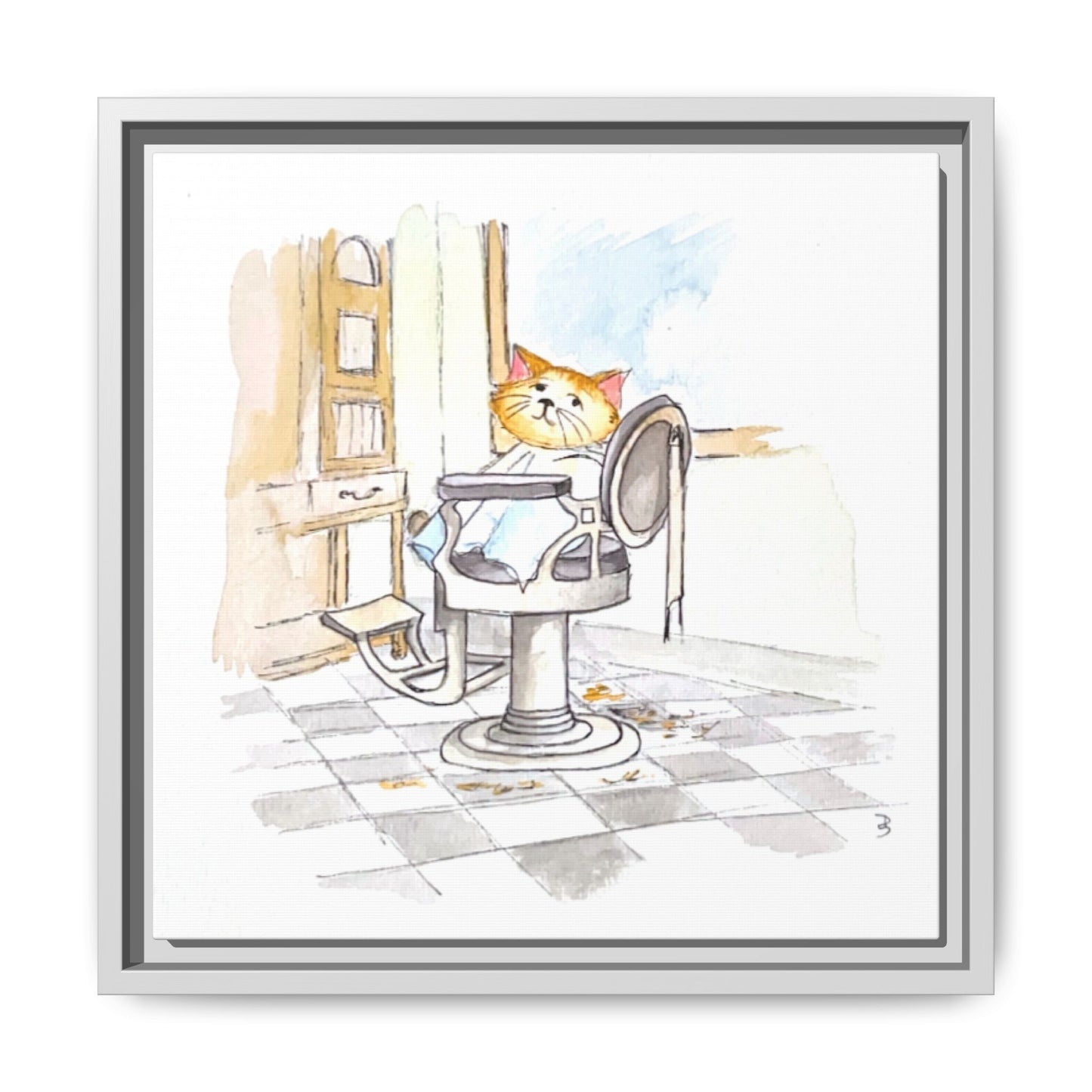 Kitty Fun Matte Canvas Framed