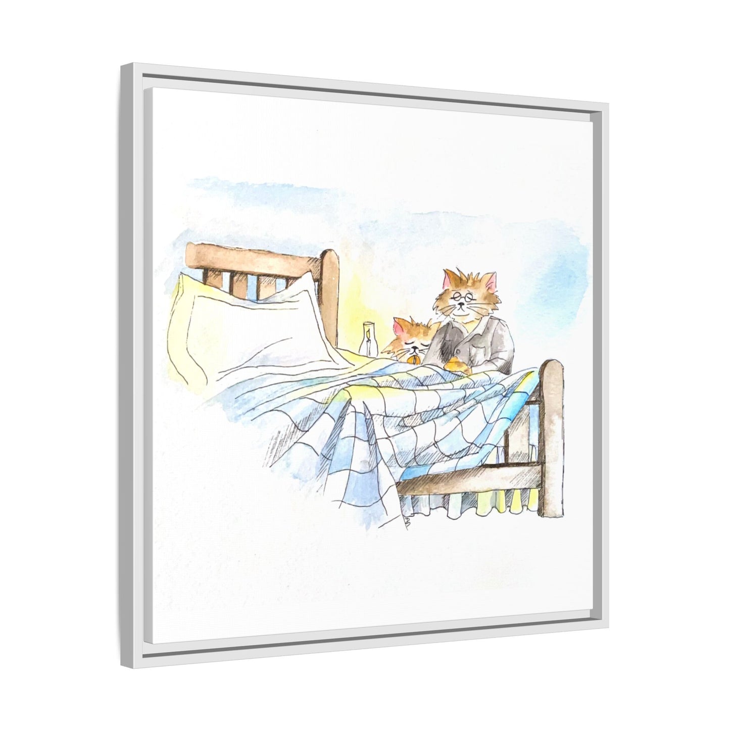 Kitty Fun Matte Canvas Framed