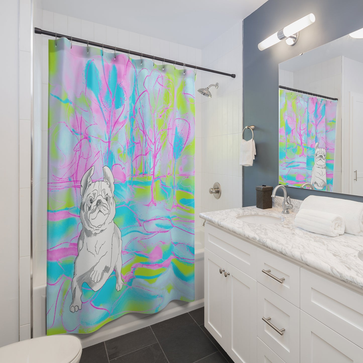 Shower Curtains Dog Fun
