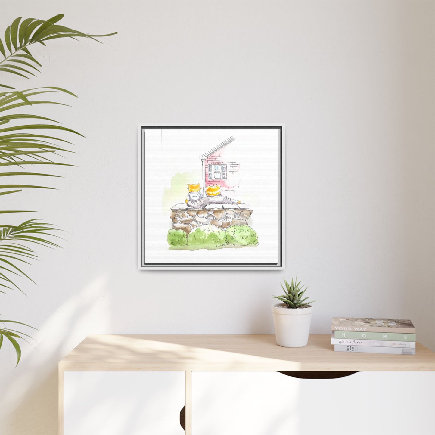 Kitty Fun Matte Canvas Framed