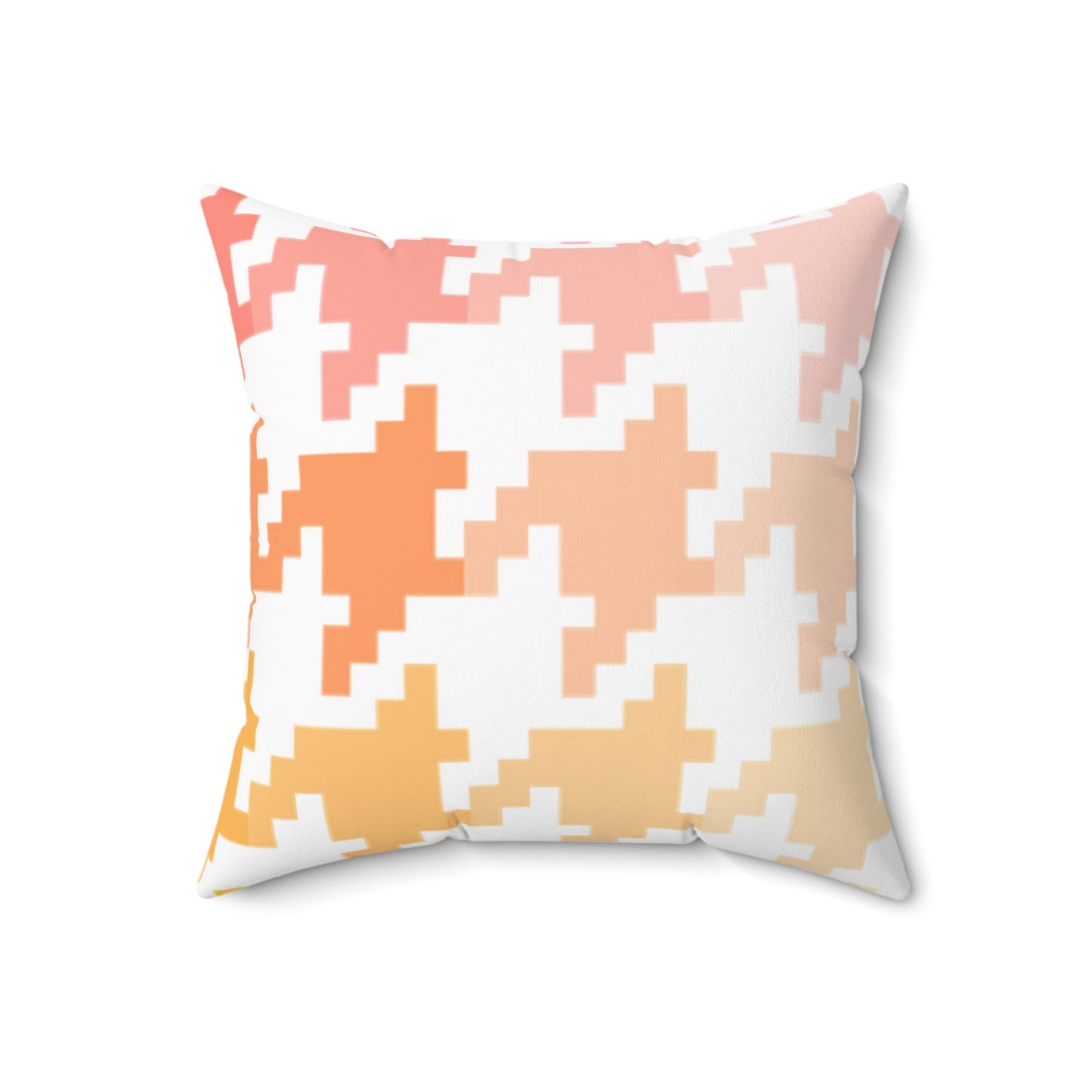 Hounds Tooth Fun Pillow Pink/Orange