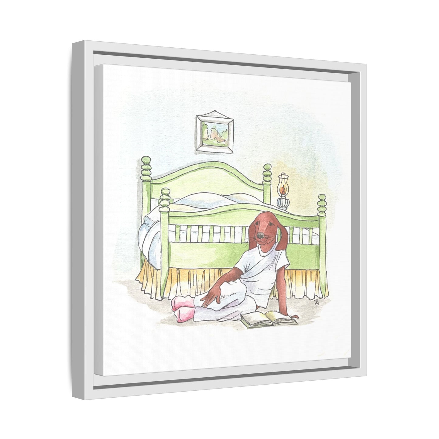 Dogi Fun Matte Canvas Framed