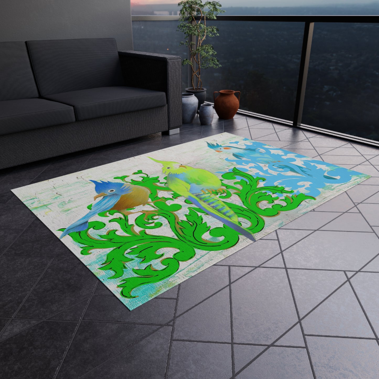 Indoor/Outdoor Rug Jolly Birds