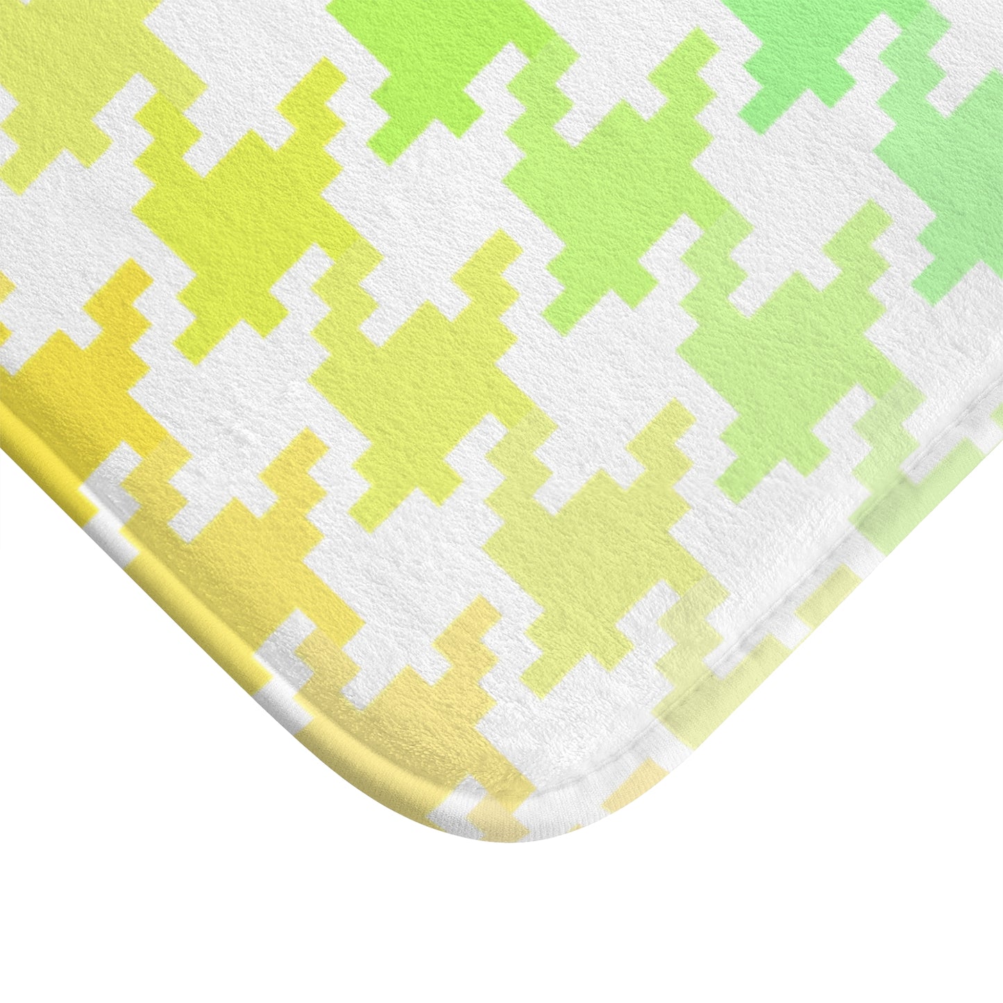 Bath Mats Houndstooth Fun yellow/green