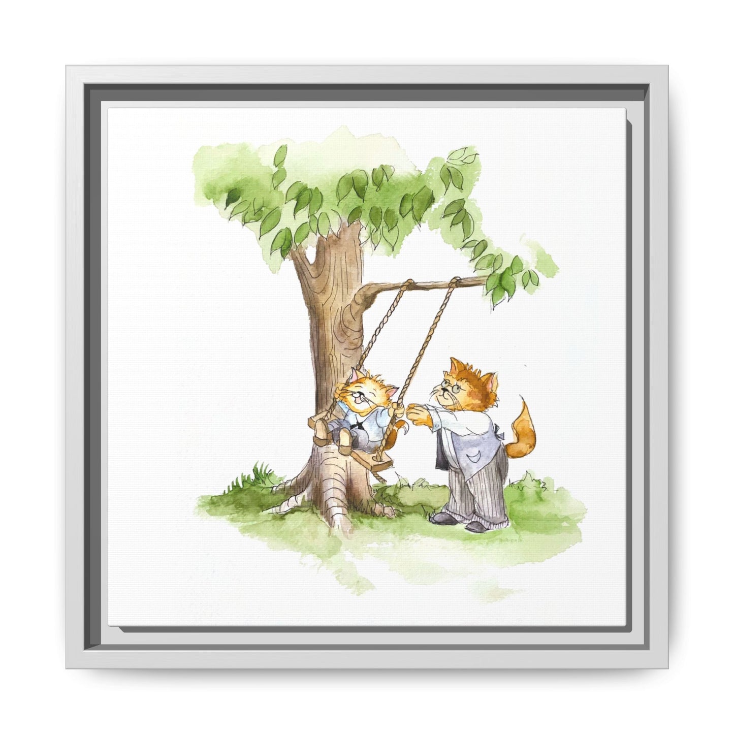 Kitty Fun Matte Canvas Framed