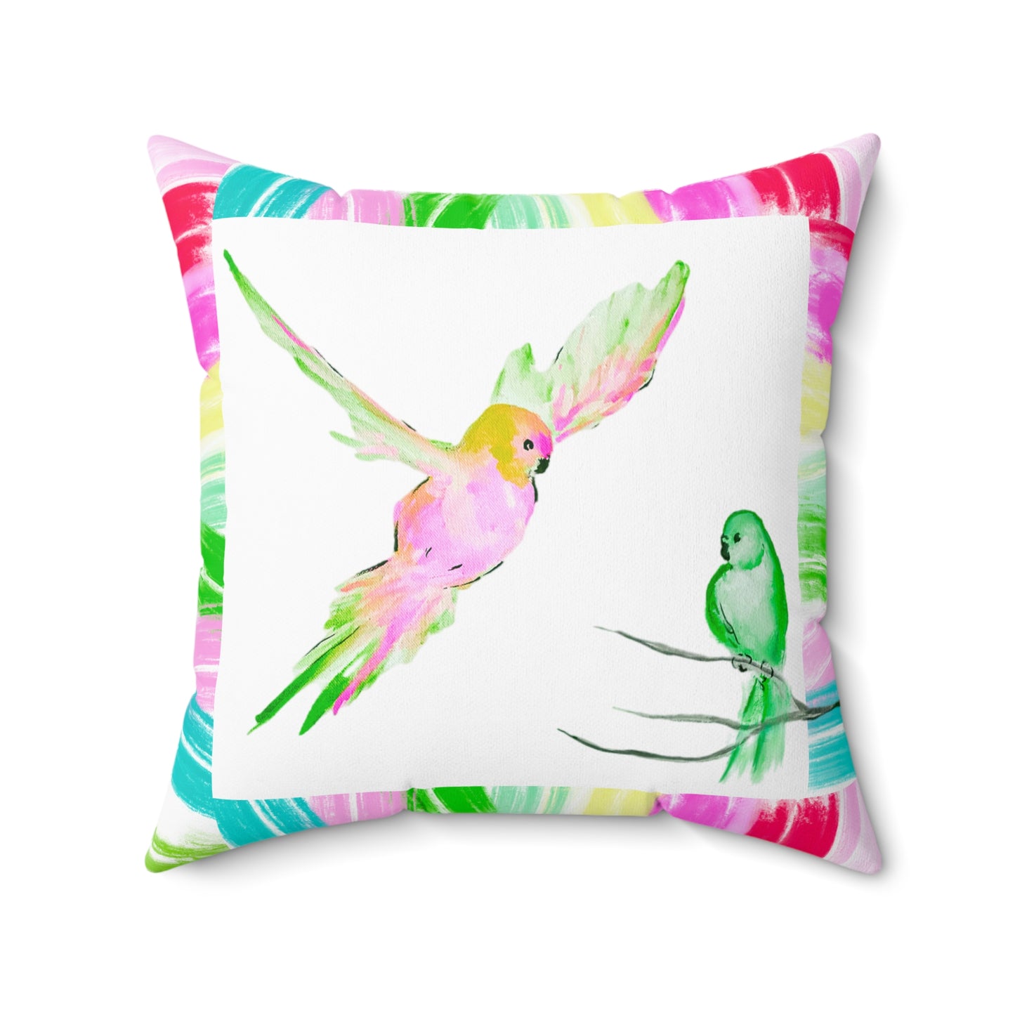 Mega Dot Polyester Square Pillow Trust in the Lord with all your heart Butterfly