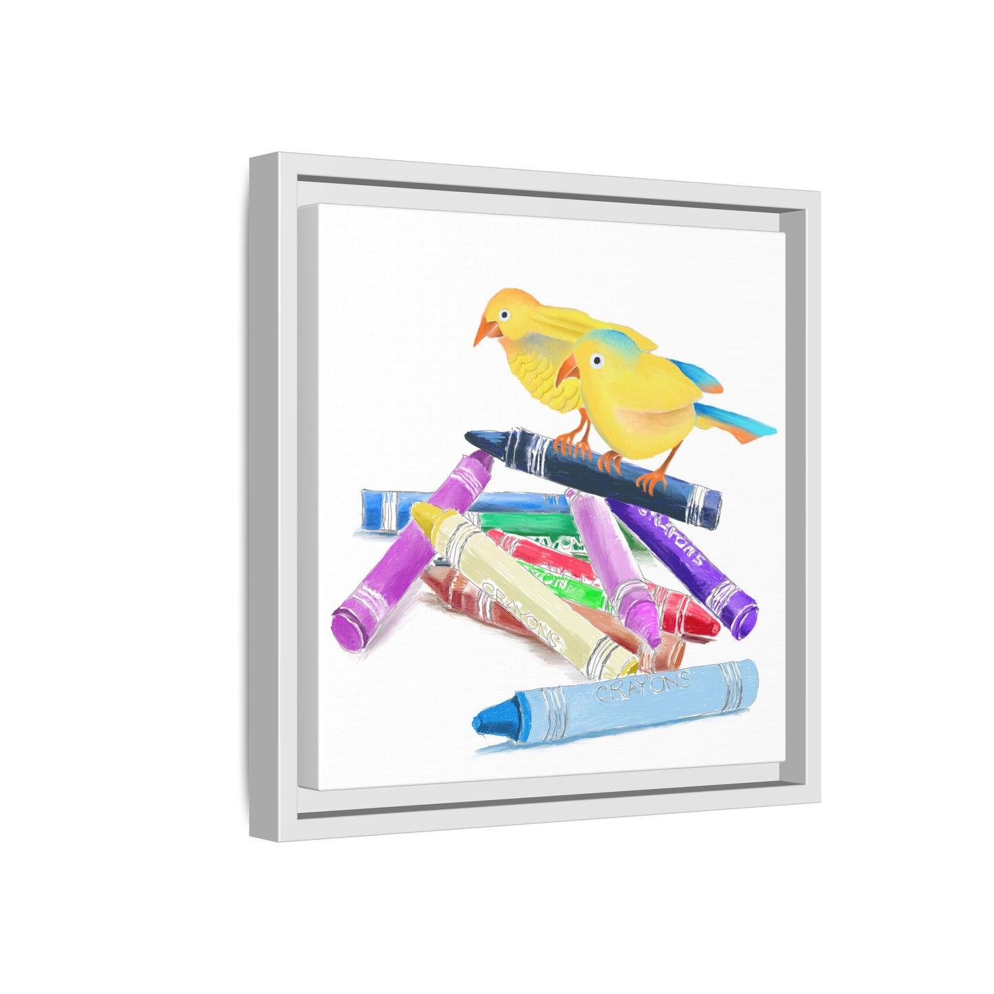 Jolly Birds Matte Canvas Framed
