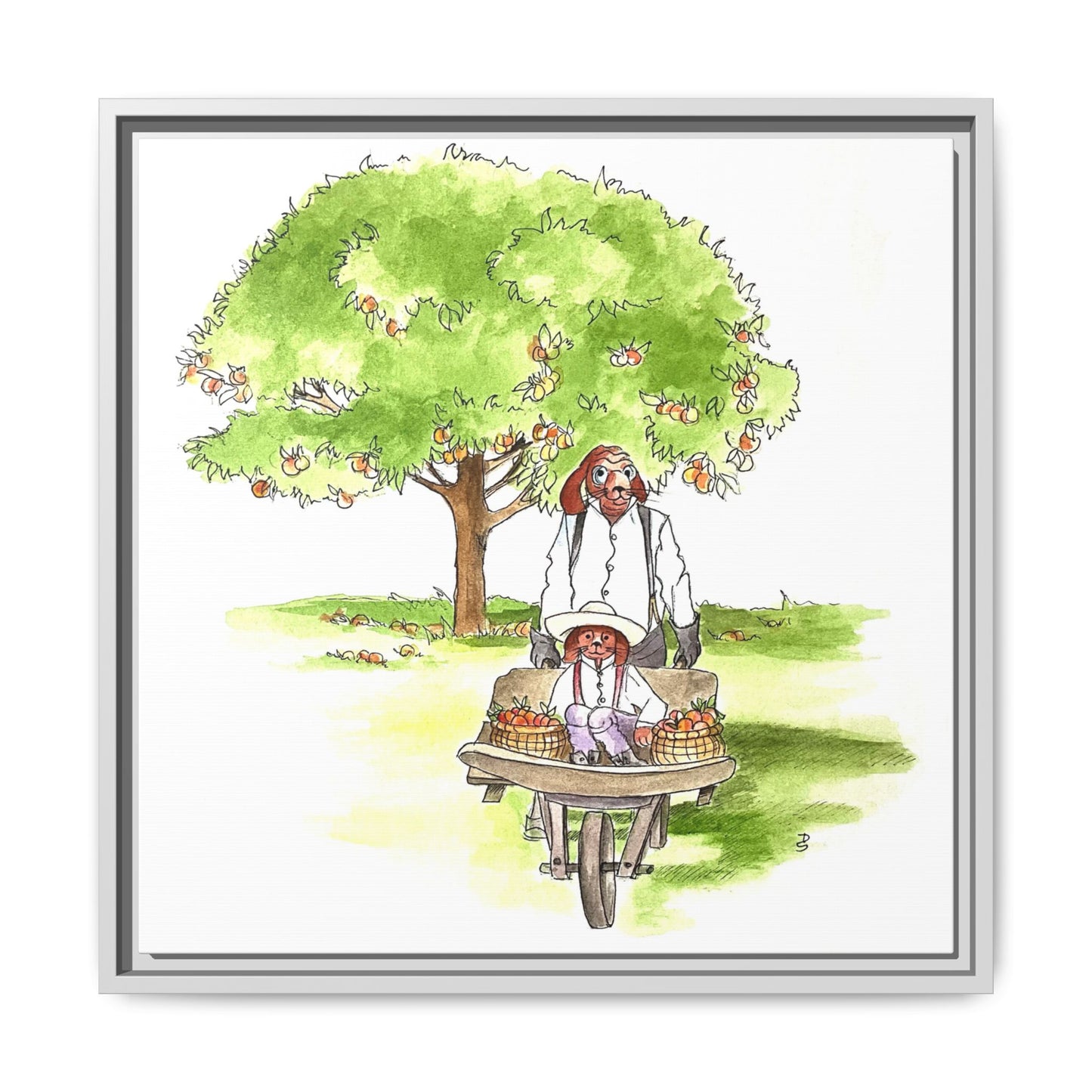Dogi Fun Matte Canvas Framed