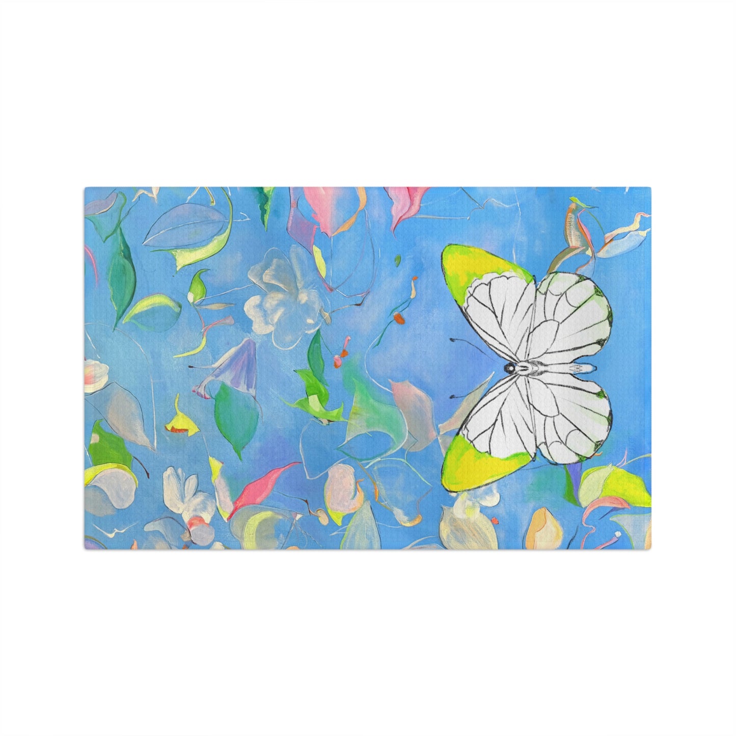 Dish Towels Microfiber Watercolor Butterfly Botanical