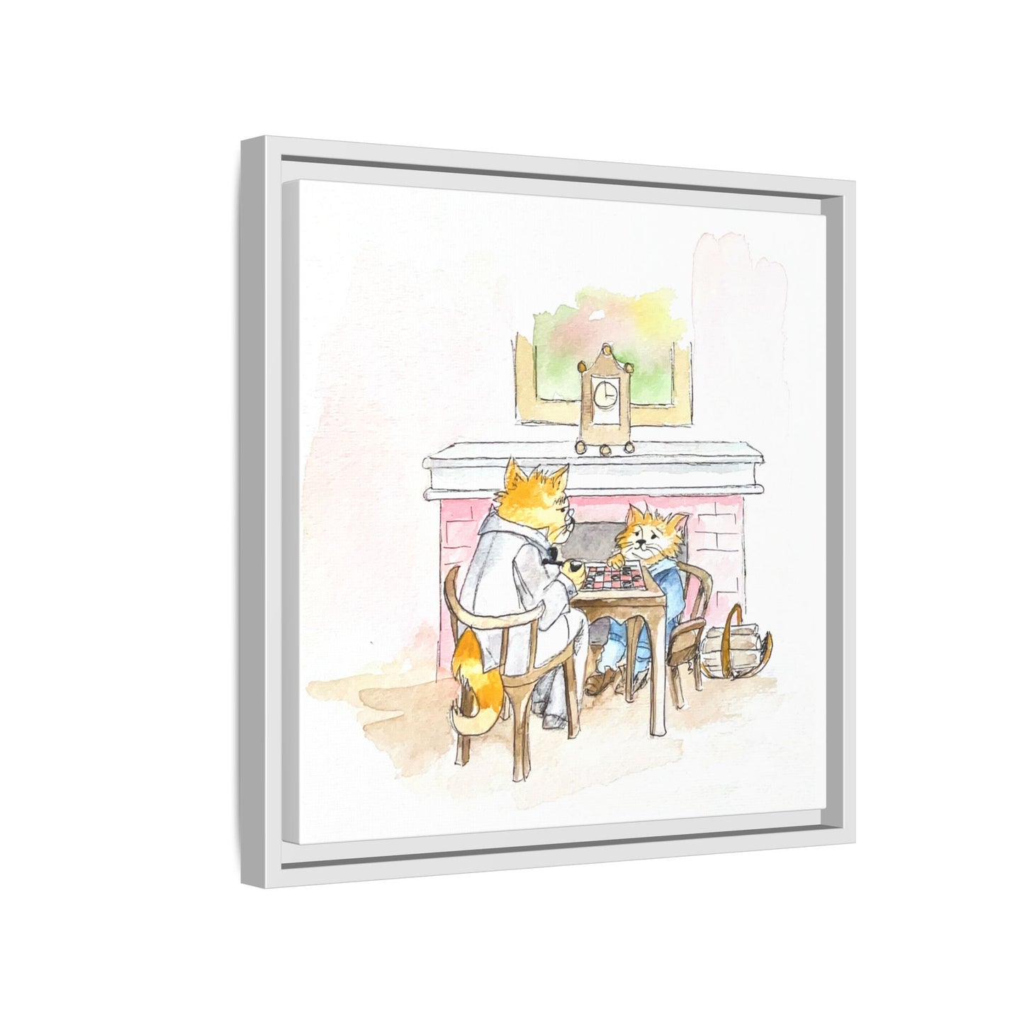 Kitty Fun Matte Canvas Framed