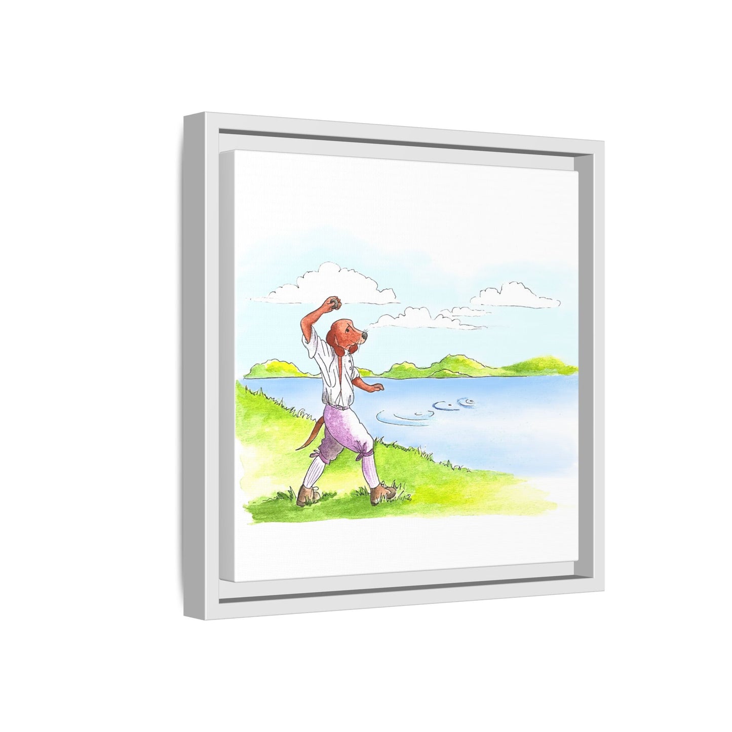 Dogi Fun Matte Canvas Framed