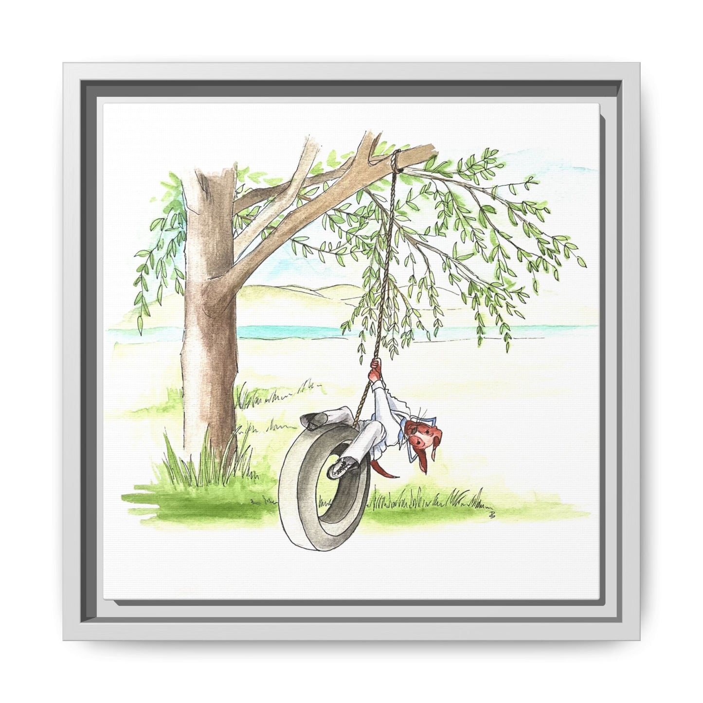 Dogi Fun Matte Canvas Framed