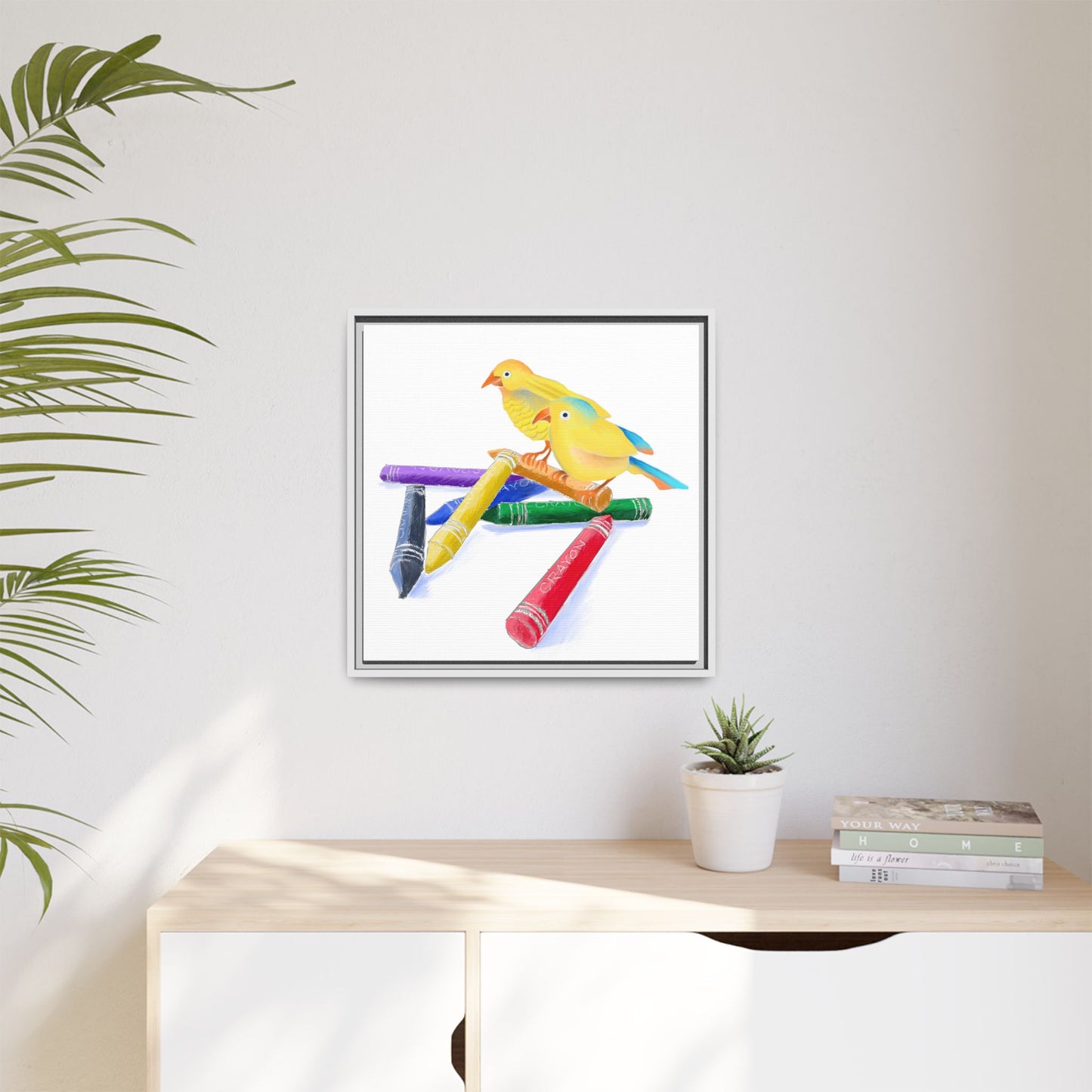 Jolly Birds Matte Canvas Framed
