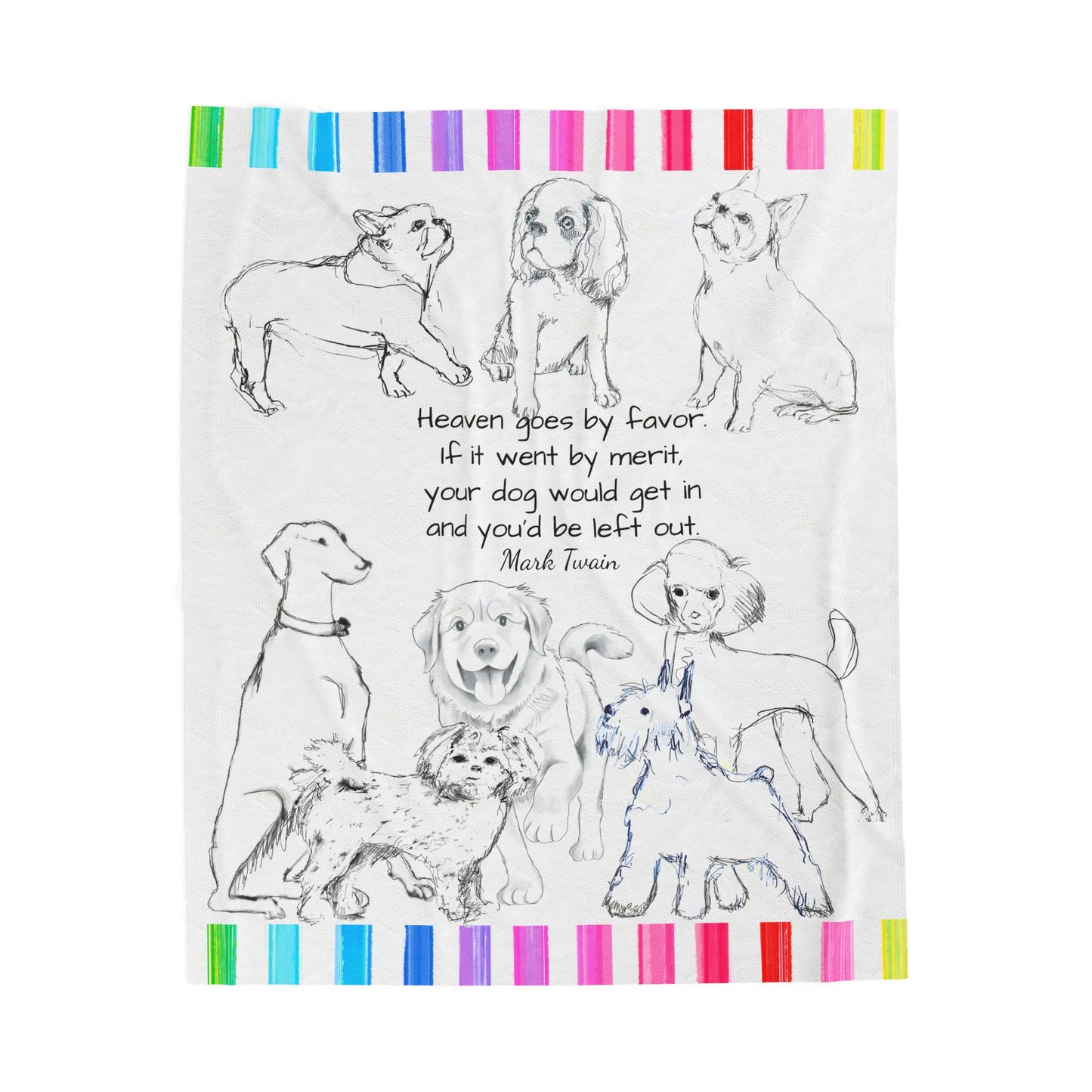 Dogi Fun Inspirational, Velveteen Plush Blanket