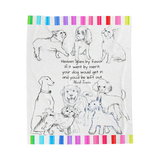Dogi Fun Inspirational, Velveteen Plush Blanket