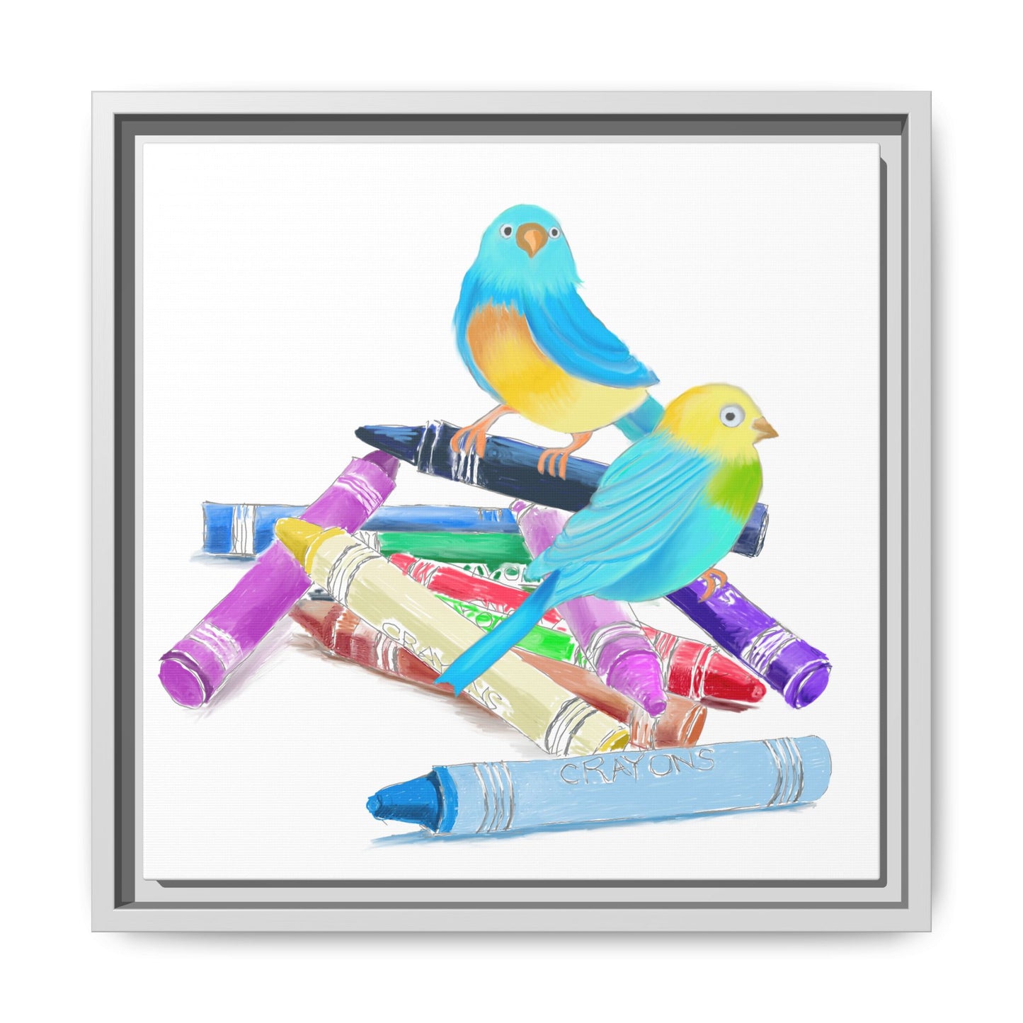 Jolly Birds Matte Canvas Framed