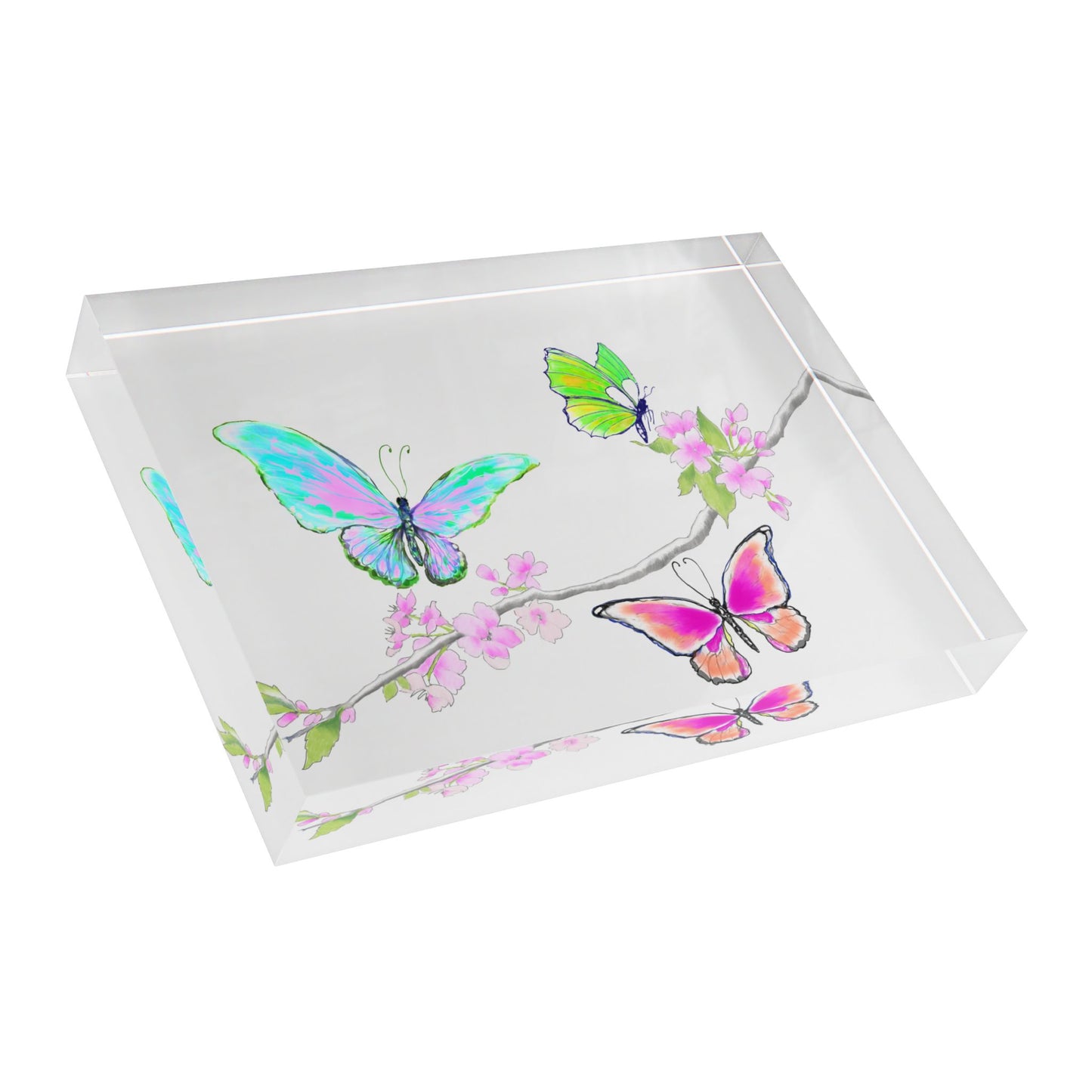 Blossom Whirl Acrylic Art Block