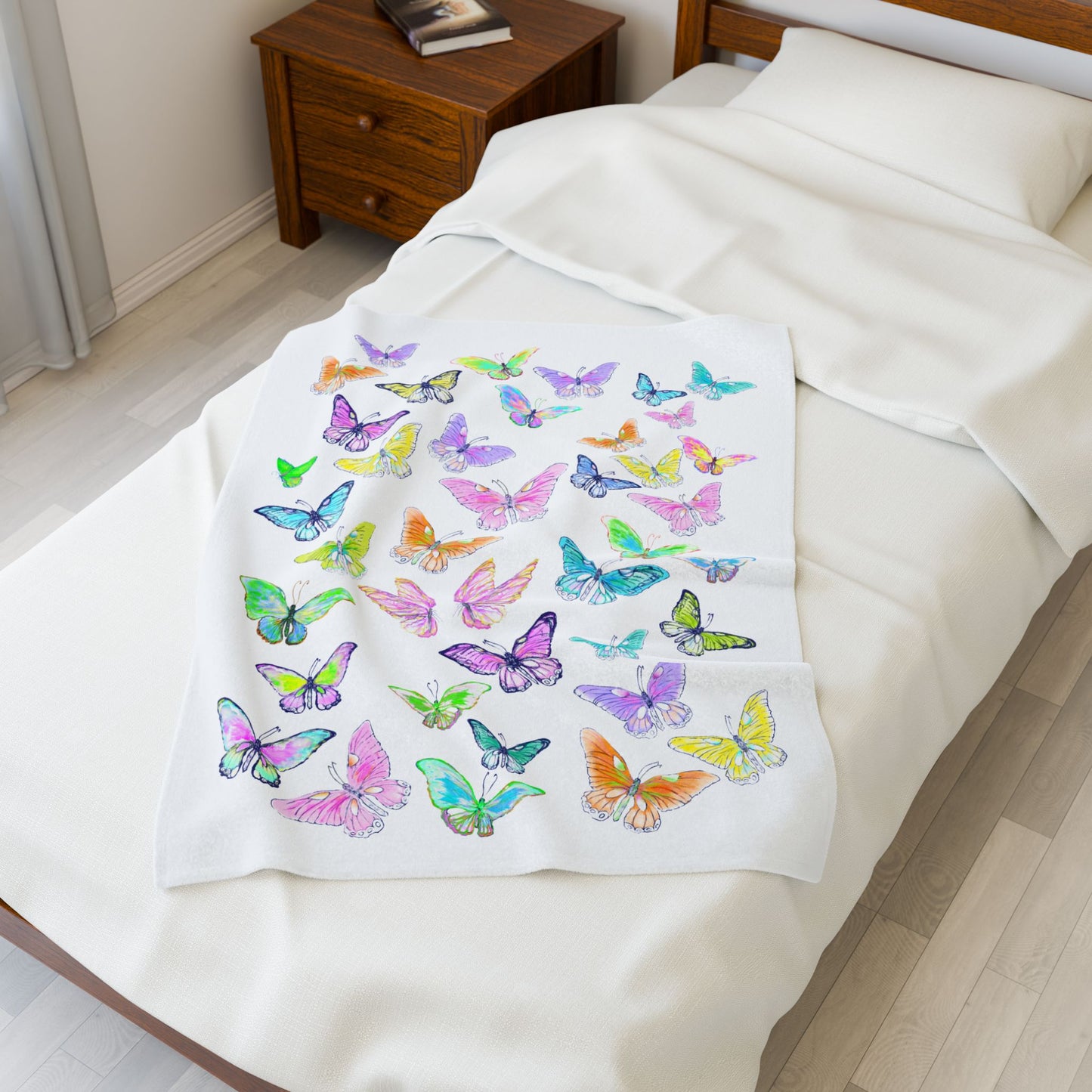 Butterfly Jive Velveteen Plush Blanket