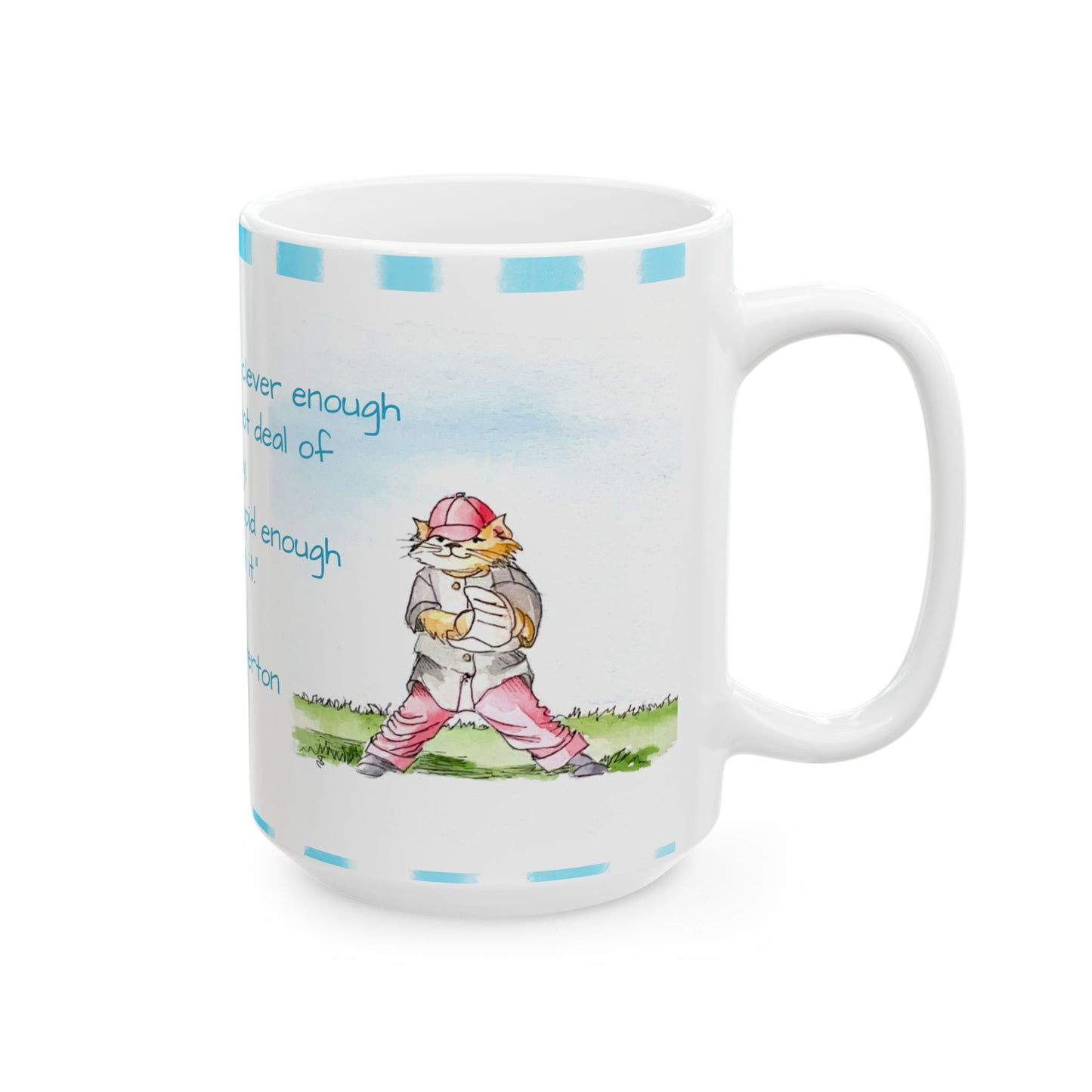 Kitty Fun Mug “For a man to be clever…”