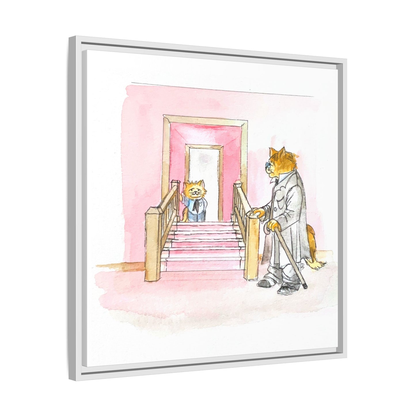 Kitty Fun Matte Canvas Framed