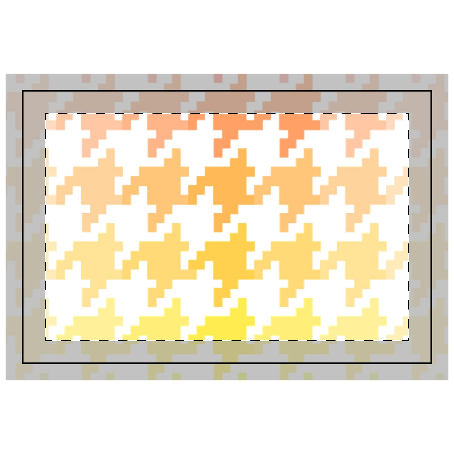 Houndstooth Fun In Orange and Yellow Poly Quilted Placemat