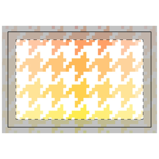 Houndstooth Fun In Orange and Yellow Poly Quilted Placemat