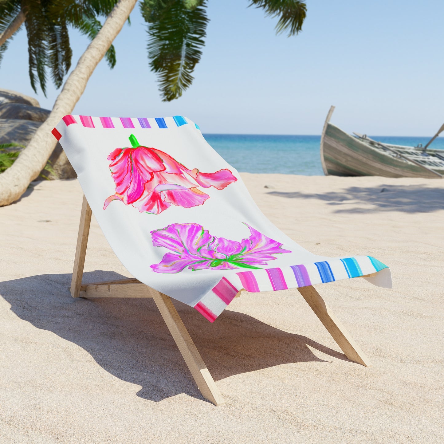 Tulip Love Beach or Bath Towel