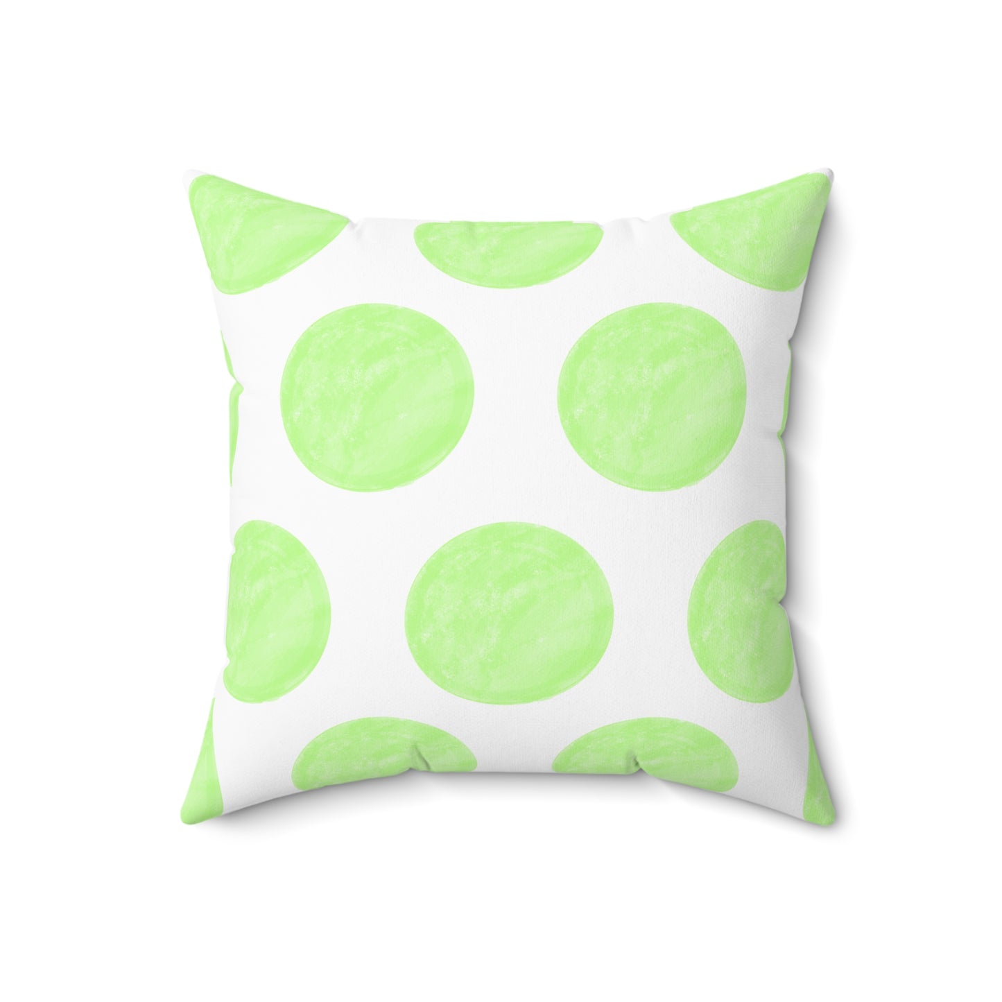 Polka Dot Palette Polyester Square Pillow light green