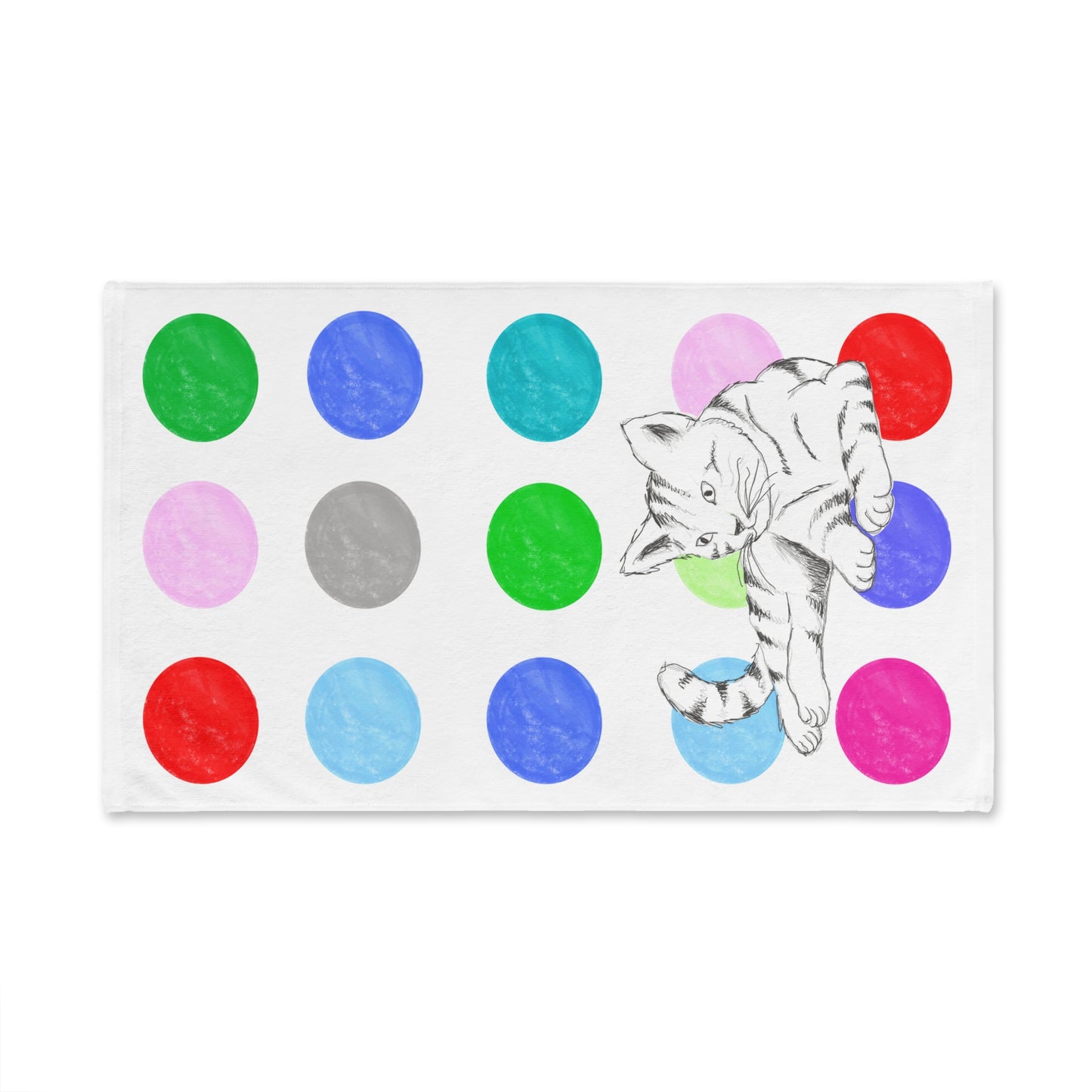Kitty Fun Hand Towel Multi-Color