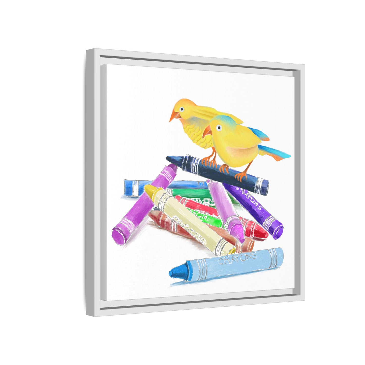 Jolly Birds Matte Canvas Framed