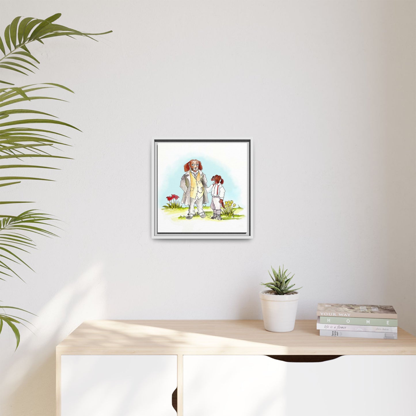 Dogi Fun Matte Canvas Framed