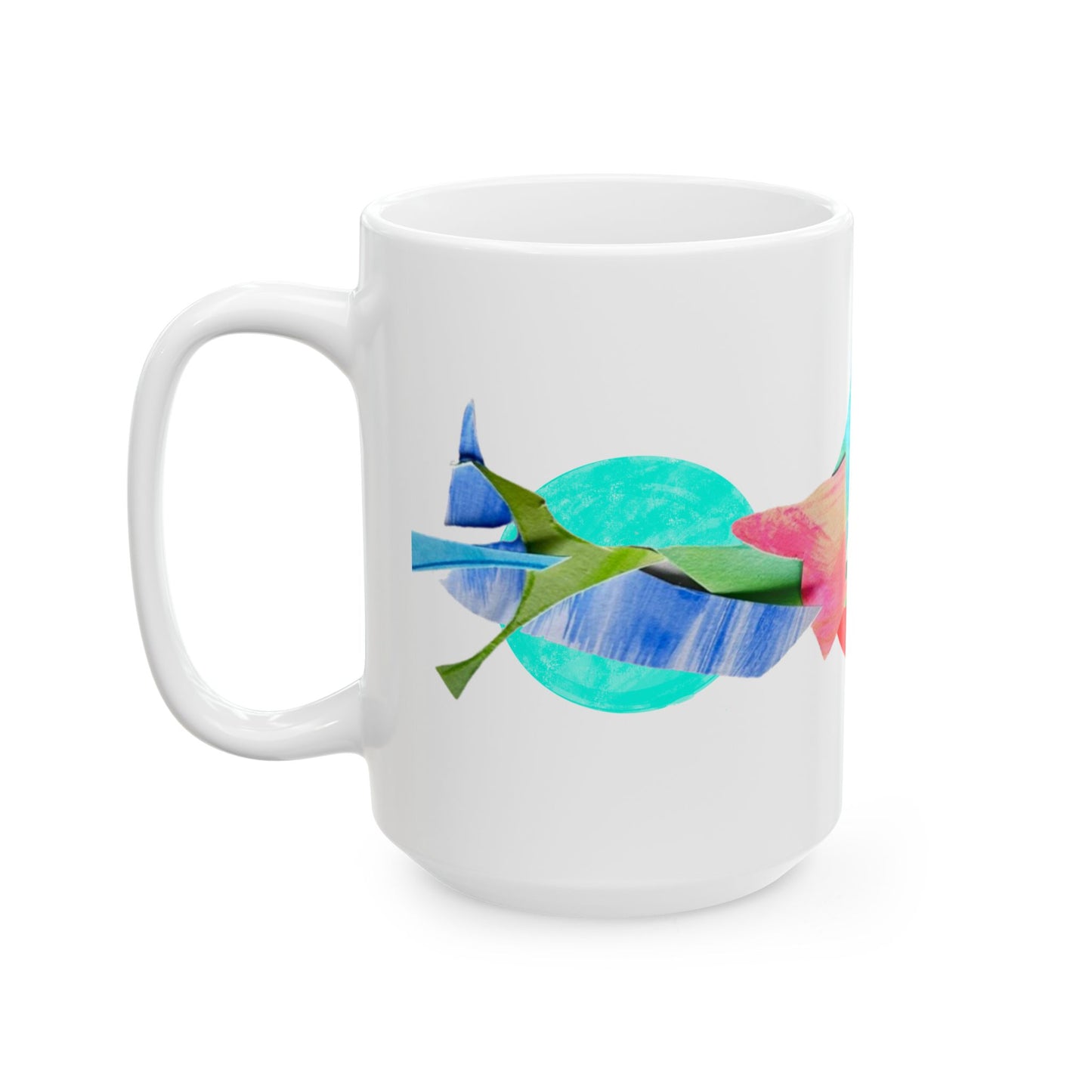Pattern Play Mug Aqua Red Blue