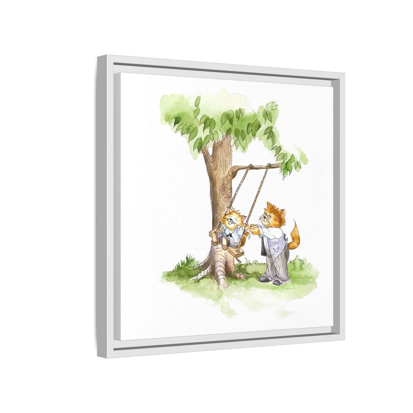 Kitty Fun Matte Canvas Framed