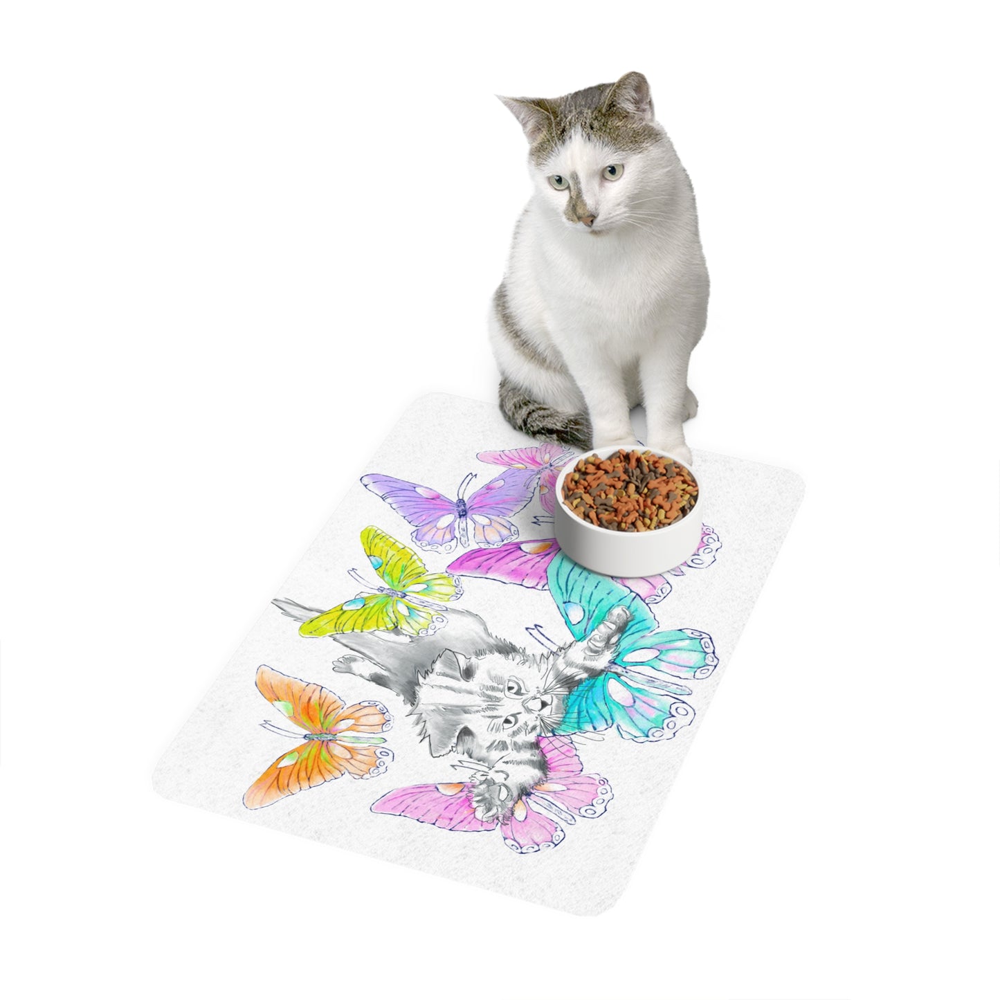 Pet Feeding Mats Abstract Colorful Dog Magic