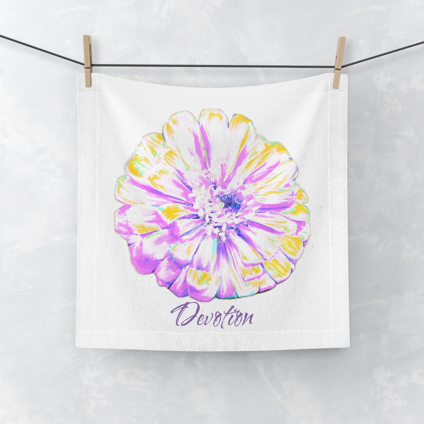 Zinnia Face Towel Devotion