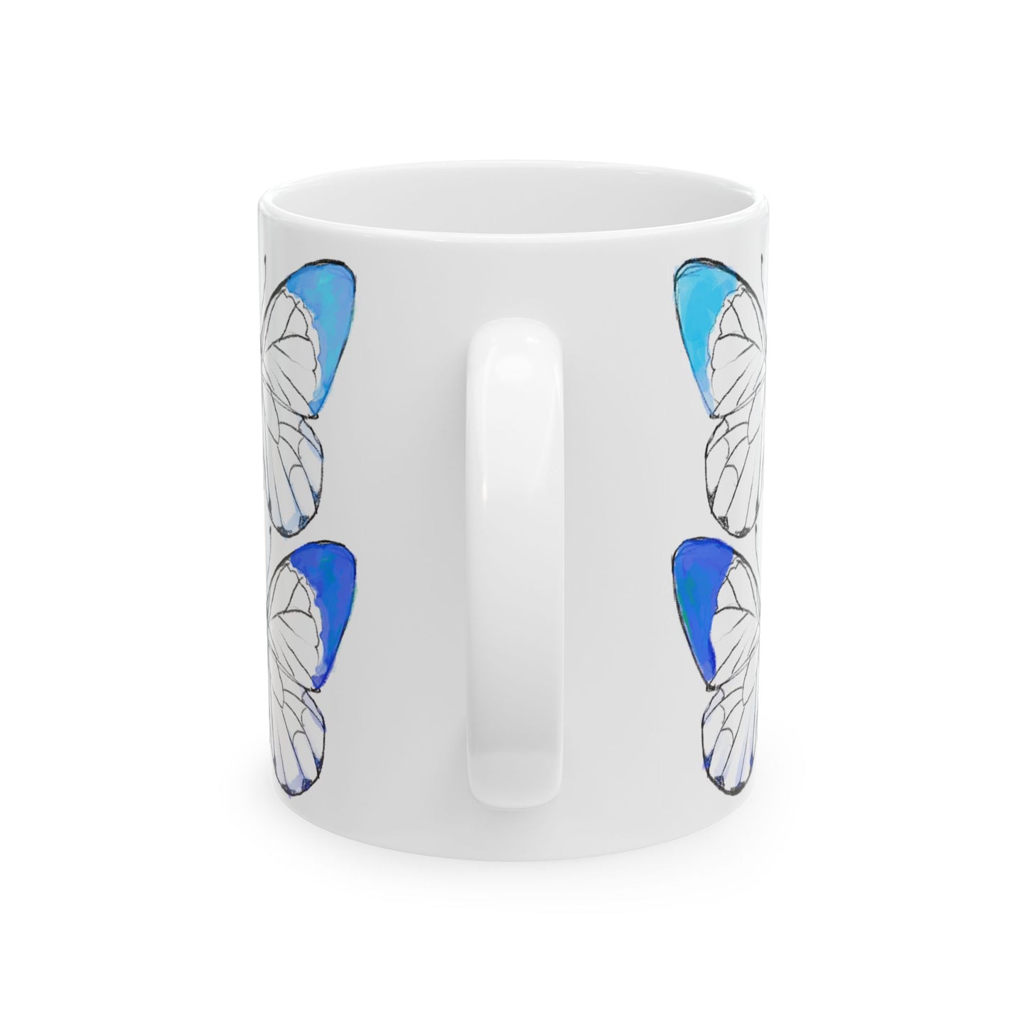 Chroma Ceramic Mug, (11oz, 15oz) Blue