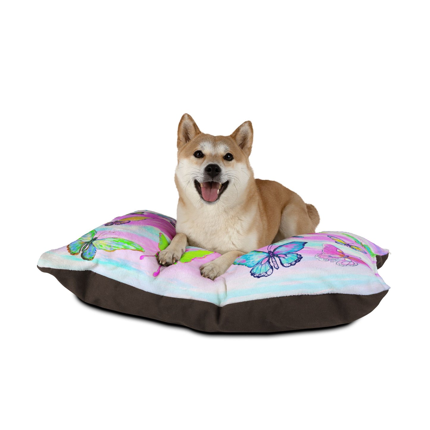 Dogi Butterfly Flutter Pet Bed Colorful Butterflies Pink Sky