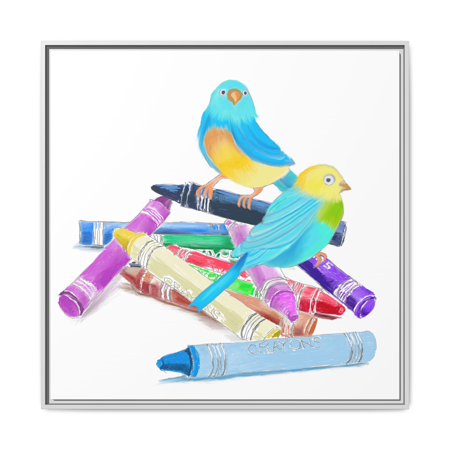 Jolly Birds Matte Canvas Framed