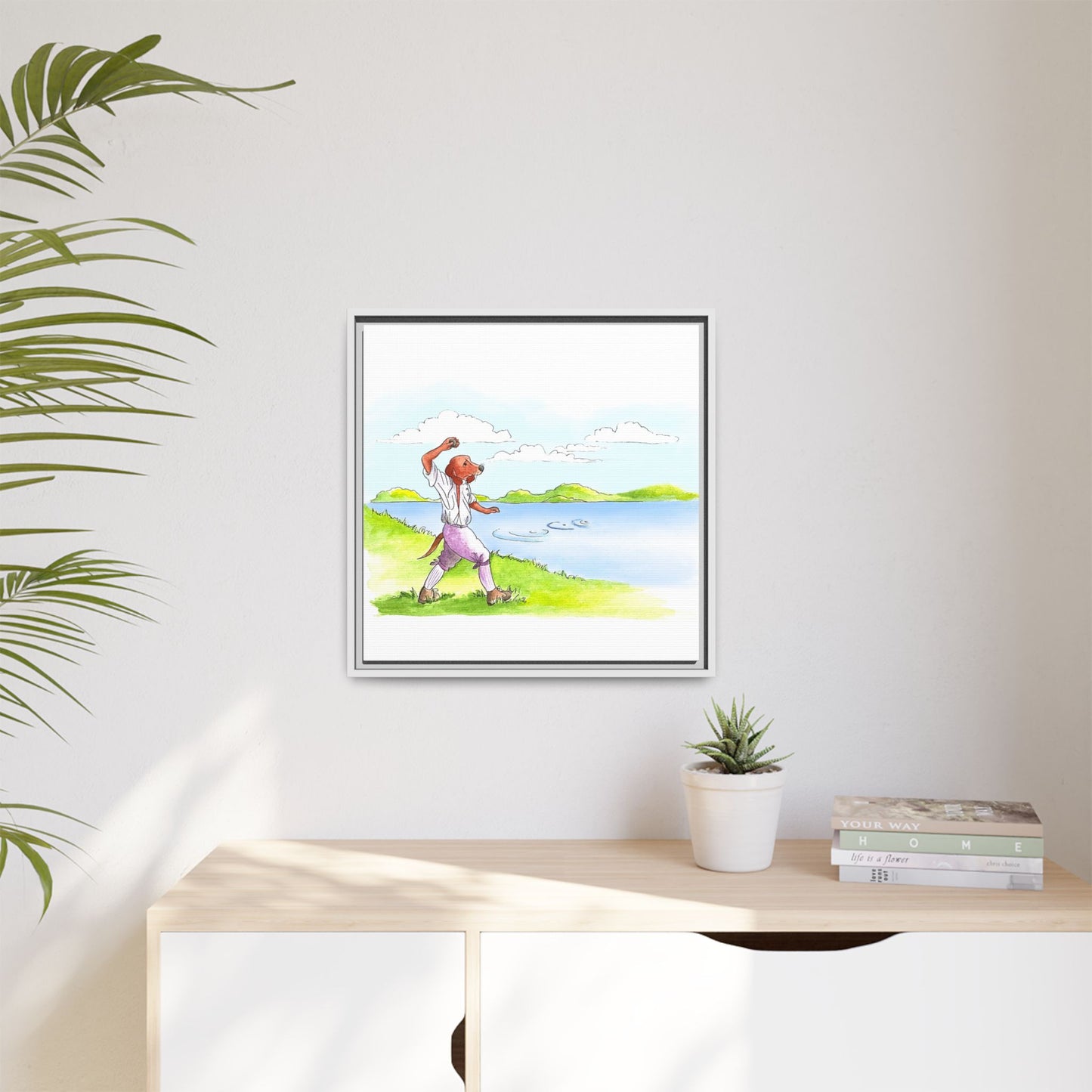 Dogi Fun Matte Canvas Framed