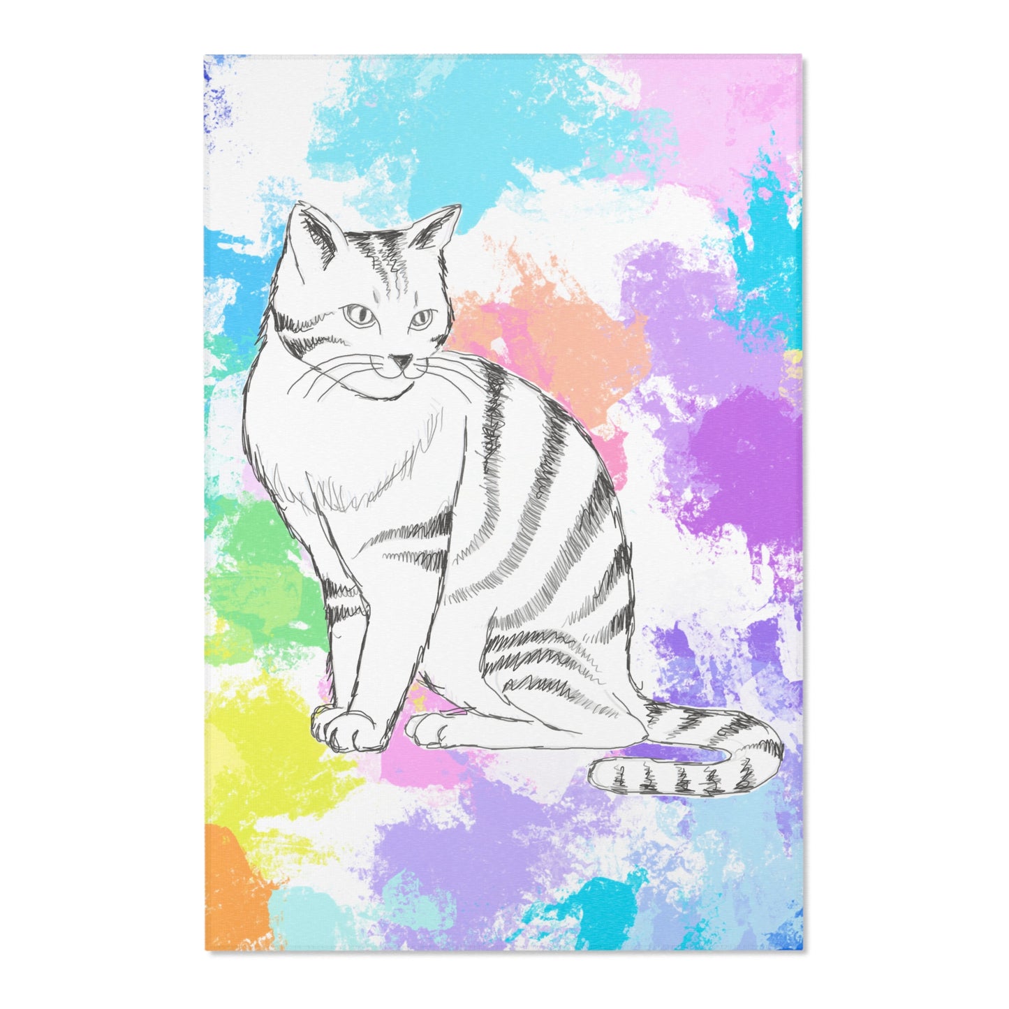 Kitty Fun Vertical Indoor Area Rugs