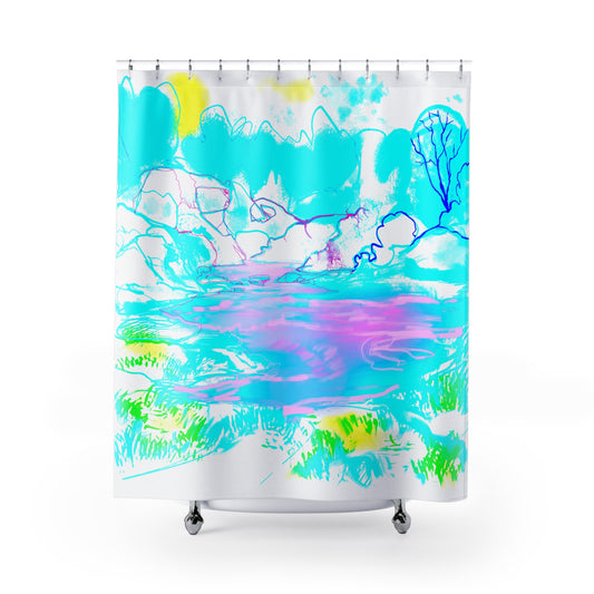 Shower Curtains Joyful Landscapes